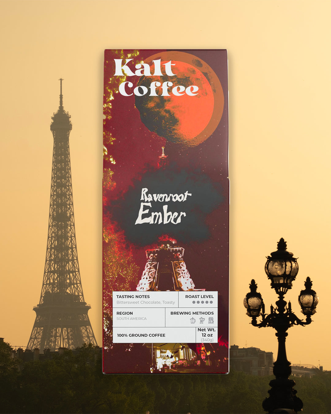 Ravenroot ember (Bittersweet, chocolate, cocoa, toasted nuts, strong finish-Dark French Roast)